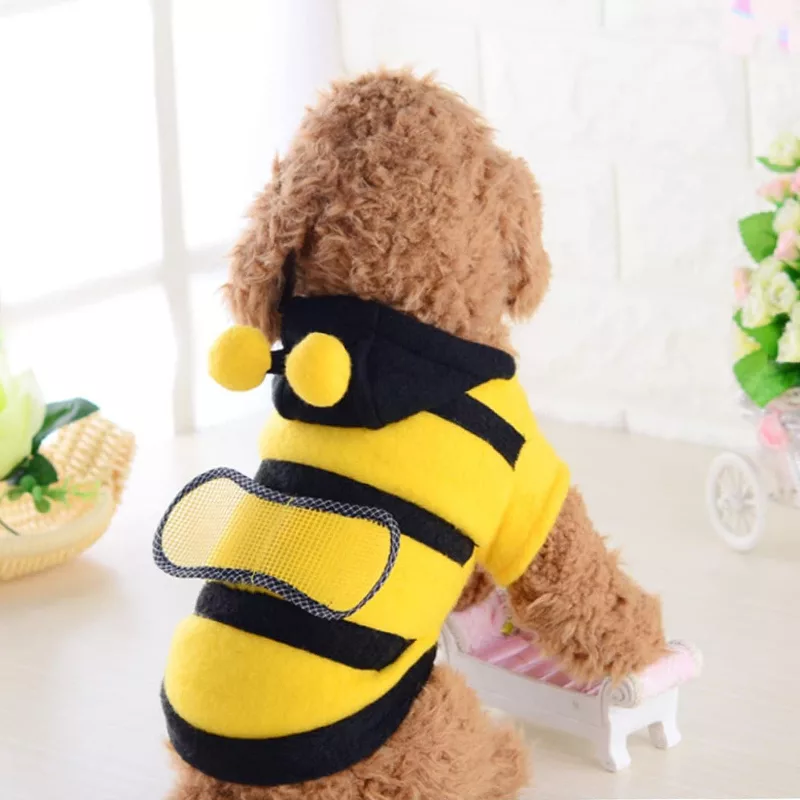 dog coat, dog sweater, dog hoodie, fleece dog vest, dog bee costume