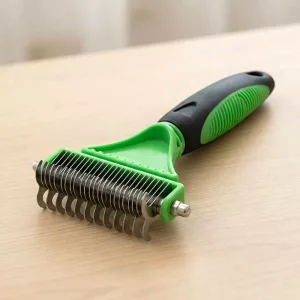 dematting comb, dematting rake comb, stainless steel dog comb, dematting tool for dogs, dematting rake for dogs, detangling comb for dogs