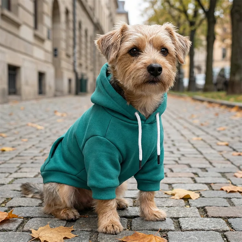 Sweat à capuche pour chien en coton doux et tendance